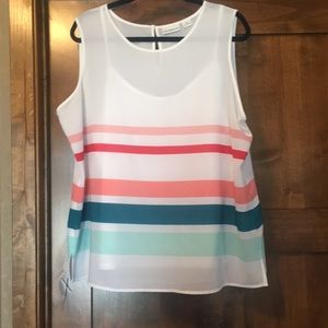 LiZ Claiborne Multi-Color Tank XL